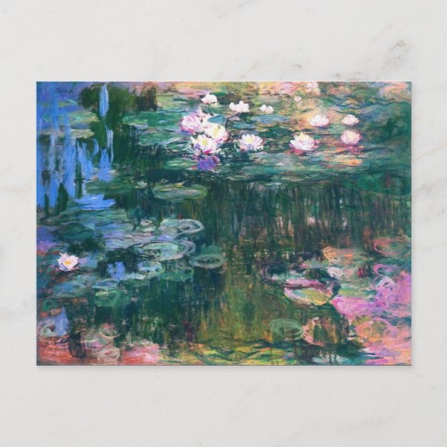 Les Nymphéas - Claude Monet Postkarte (Vorderseite)