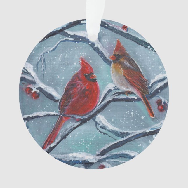 Les oiseaux cardinaux hiver par Renee Lavoie (devant)