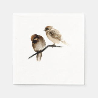 Les oiseaux dessinent des serviettes en papier ave