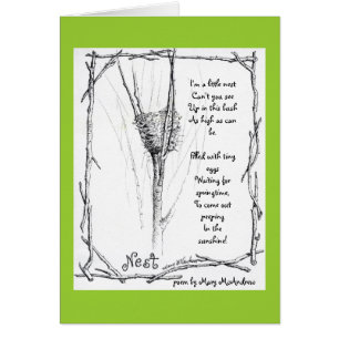 Les oiseaux nichent dans le croquis d'hiver en