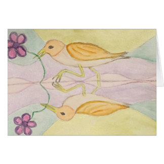 les oiseaux se reflètent