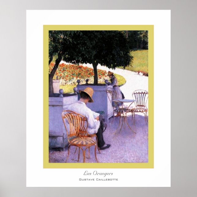 Les Orangers~ Gustave Caillebotte Poster (Vorne)