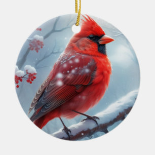 Les ornements Cardinaux de Noël,