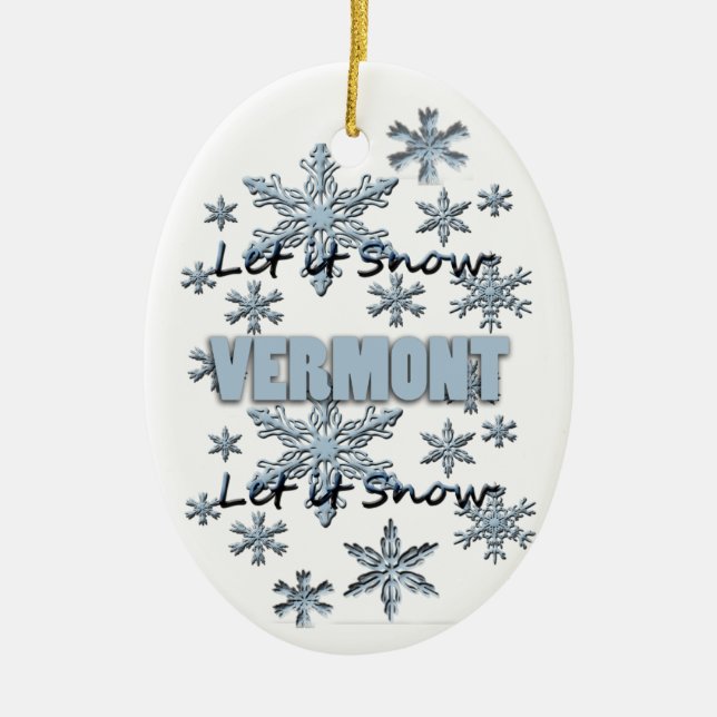 Les ornements de Noël du Vermont neige (Devant)