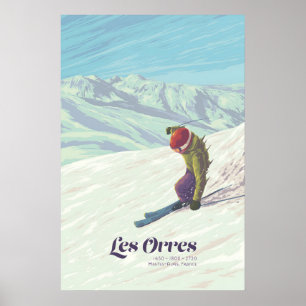 Les Orres Frankreich Skigebiet Poster