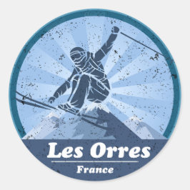 Les Orres Skistation Runder Aufkleber