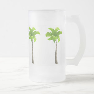 Les palmiers ont givré la tasse en verre givré de