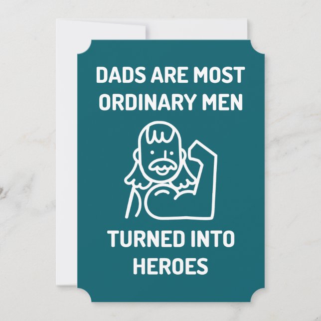 Les papas sont des héros Carte de la fête des père (Devant)