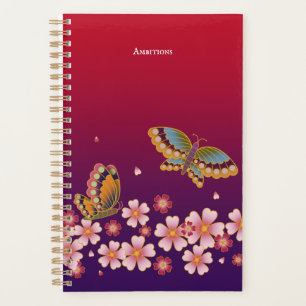 Les papillons japonais en fleurs Sakura personnali