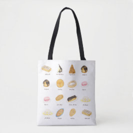Les Pâtisserie Françaises Aquarell Tasche