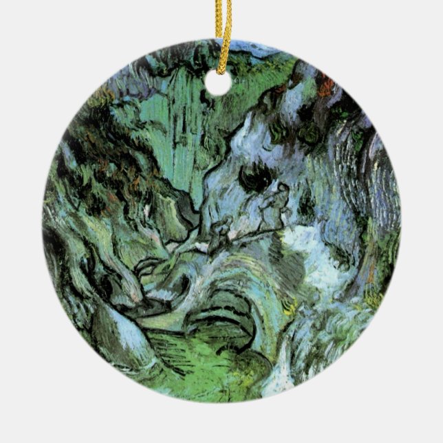 Les Peiroulets Ravine von Vincent van Gogh Keramikornament (Vorne)