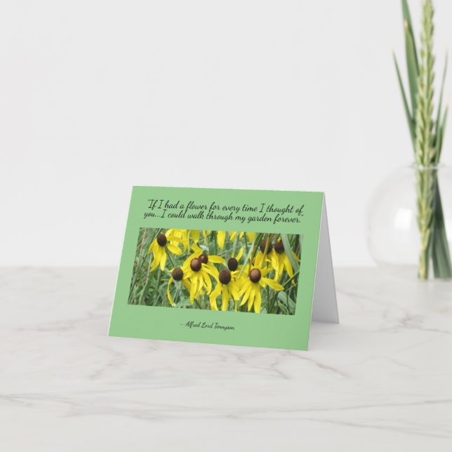 Les pensées de vous - Carte à billets vierges (Devant)