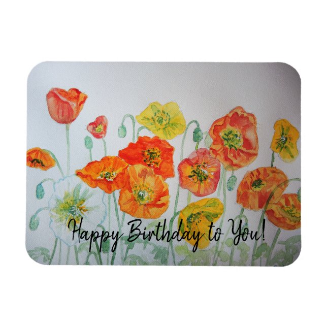 Les Pépites d'Orange Aquarelle Joyeux Magnet d'Ann (Horizontal)