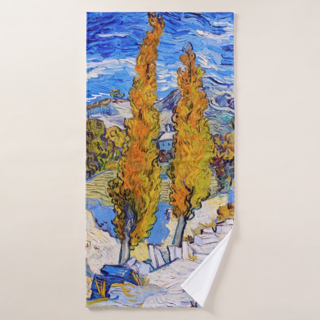 Les peupliers de Saint-Rémy, Van Gogh (Serviette de bain)