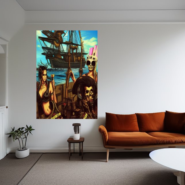 Les pirates sur la mer | AI Art Poster (Créateur téléchargé)