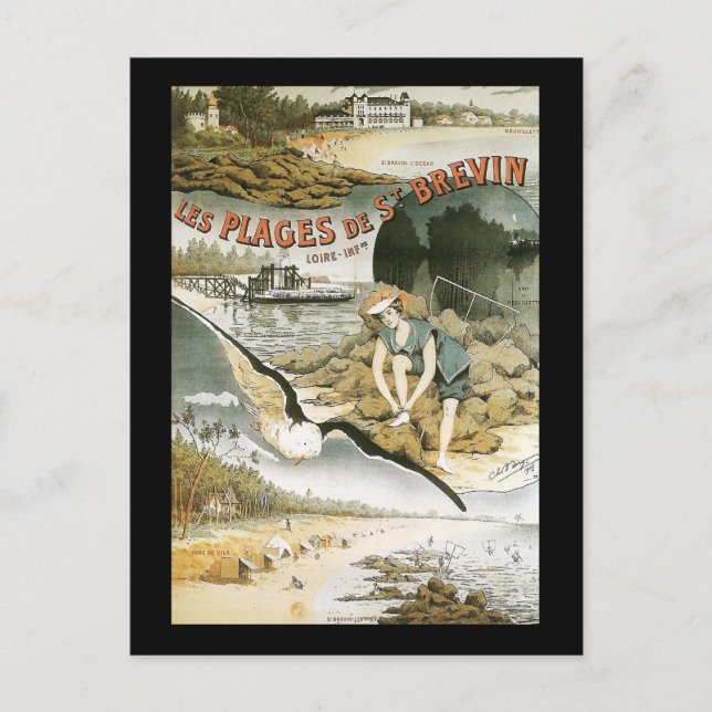 Les plages de saint brevin postkarte (Vorderseite)