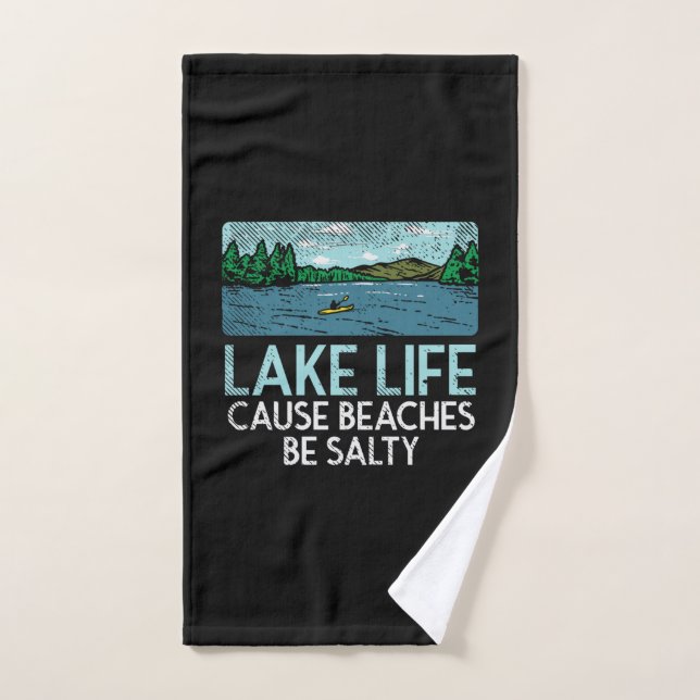 Les plages salées Lake Life (Serviette à main)