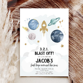 Les Planètes spatiales Extérieures Boy Invitation 
