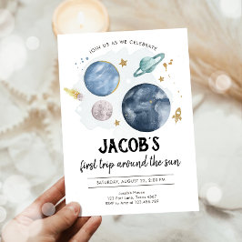 Les Planètes spatiales Extérieures Boy Invitation 