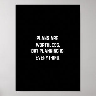 Les plans ne valent rien - Affiche motivationnelle