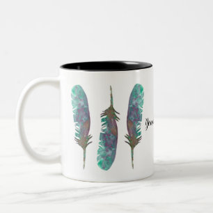 Les plumes d'aquarelle ont personnalisé la tasse