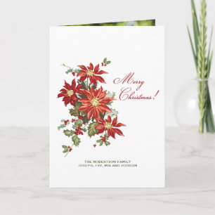 Les poinsettias de Noël ont plié le carte photo de