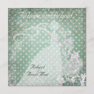 Les points sur Teal invitation de mariage ont et