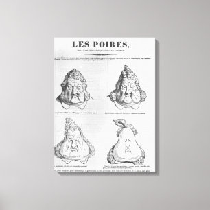Les Poires, Karikatur von König Louis-Philippe Leinwanddruck