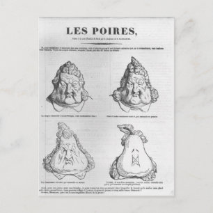 Les Poires, Karikatur von König Louis-Philippe Postkarte