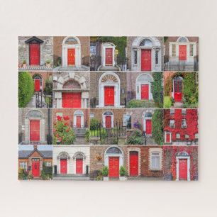 Les portes rouges de Dublin Irlande Jigsaw Puzzle