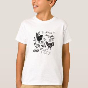 Les Poulets Appelent Les T-shirts De Base Des Enfa