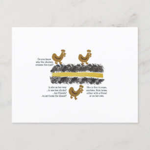 Les poulets traversent la route Carte postale