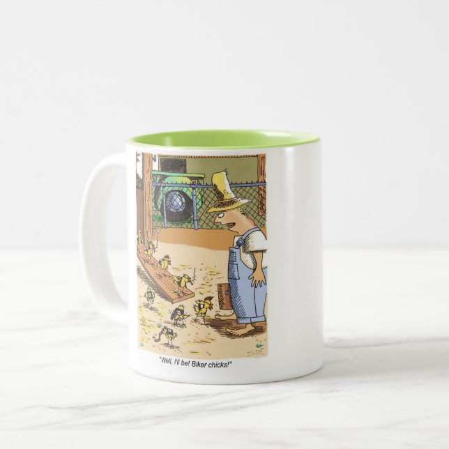 Les pousses de moto "l'original" tasse à deux tons (Devant gauche)