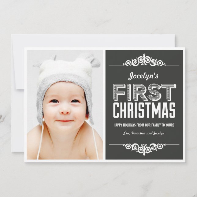 Les premiers Cartes de fin de année de Noël du béb (Devant)