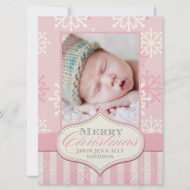 Les premiers Cartes photos de Noël du bébé (Devant)