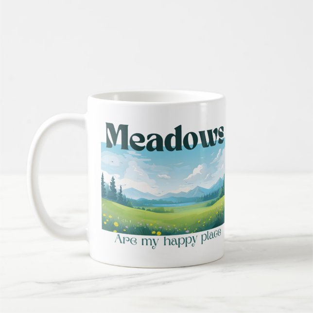 Les prés sont mon endroit heureux Mug (Gauche)
