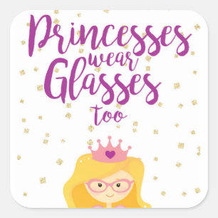 Les Princesses Portent Des Lunettes À Des Sticker