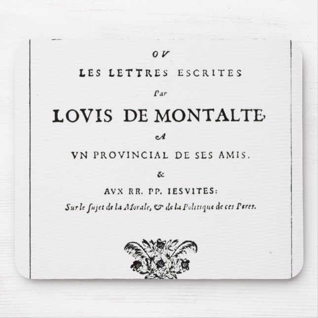 Les Provinciales durch Blaise Pascal Mousepad (Vorne)