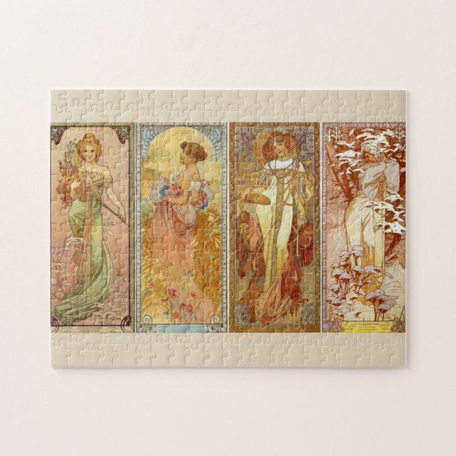Les Quatre Saisons von Alfons Mucha (1902) (Horizontal)