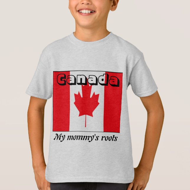 Les racines de ma mère, t-shirts canadiens pour en (Devant)