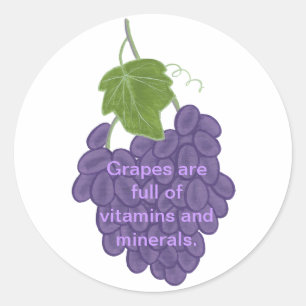 Les raisins sont pleins de stickers Vitamines et m