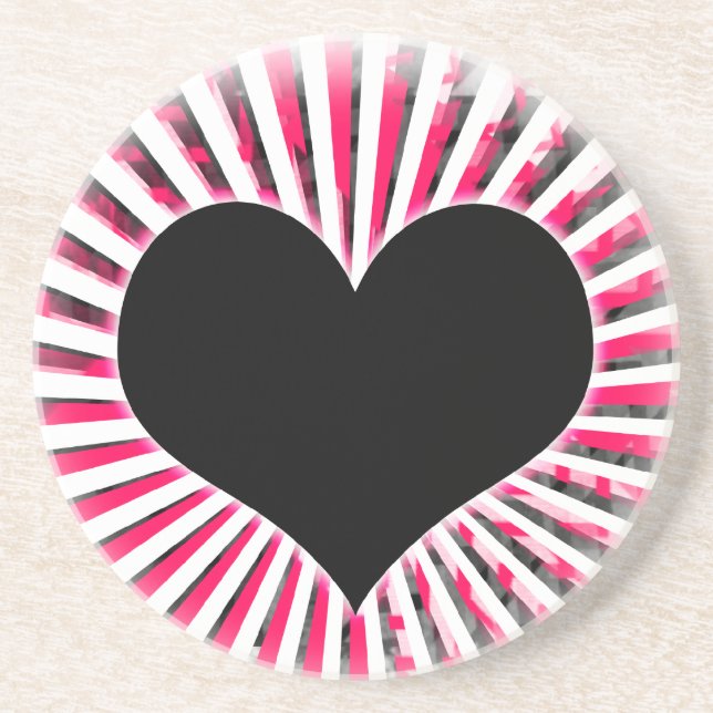 Les rayons de mon Dessous de verre du coeur (Devant)