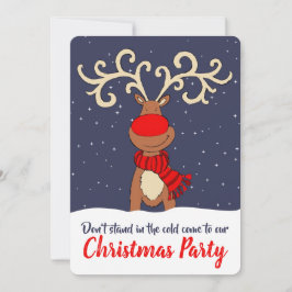 Les rennes de Noël viennent dans les invitations