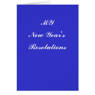 Les résolutions de nouvelle année