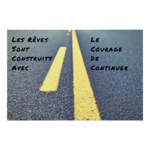 "Les Rêves" Affiche Murale Citation Positive