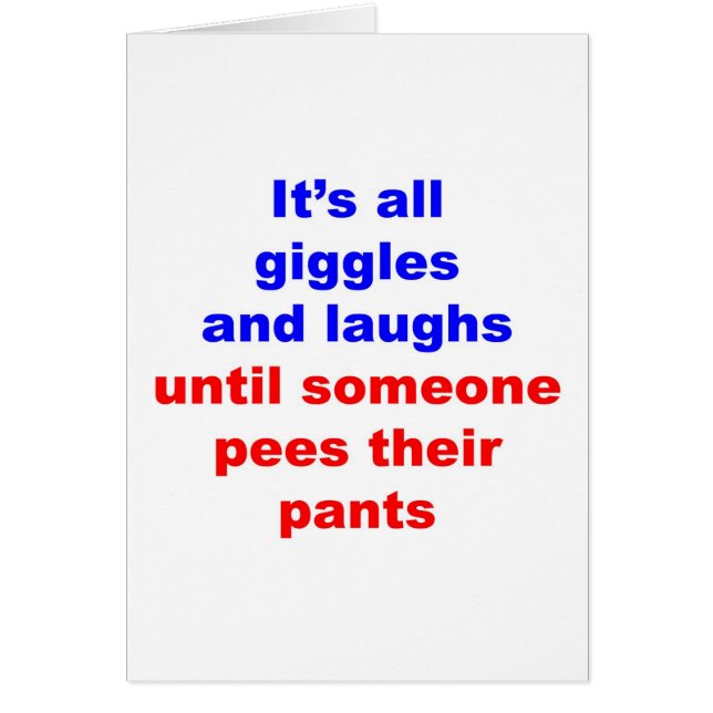 Les rires bébêtes et rit le pantalon de pipi (Devant)