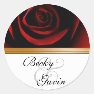 Les Roses De Stickers Rond Sont Rouges