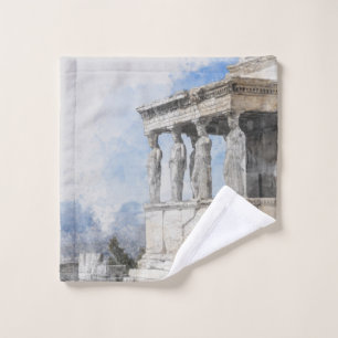 Les ruines des sites antiques aquarelles à Athènes