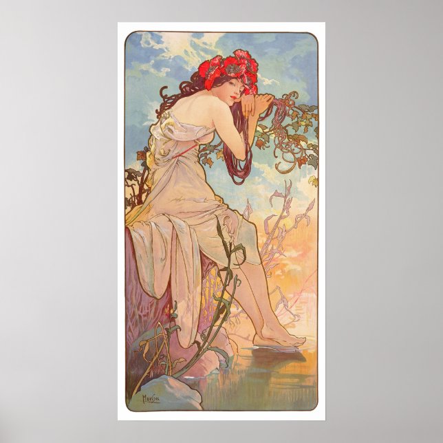 Les Saisons Lete - 1896 - Alphonse Mucha Poster (Vorne)