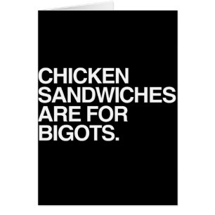 LES SANDWICHS AU POULET SONT POUR LES BIGOTS -